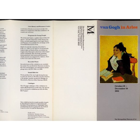 VINTAGE 1984 VAN GOGH IN ARLES EXHIBITION 12-PANEL EXHIBITION BROCHURE, ORIGINAL - Picture 2 of 5